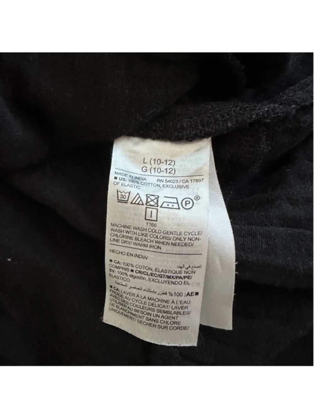 Old Navy Girls Smocked Dress L 10 12 Black Boho Long Sleeve
